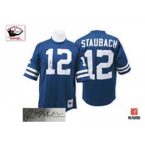 Mitchell et Ness Dallas Cowboys # 12 Roger Staubach authentique bleu marine Throwback dédicacée NFL Maillot Magasin Mitchell et Ness Dallas Cowboys # 12 Roger Staubach authentique bleu marine Throwback dédicacée NFL Maillot Magasin
