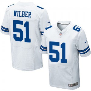 Hommes Nike Dallas Cowboys # 51 Kyle Wilber Élite blanc NFL Maillot Magasin