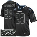 Men Nike Dallas Cowboys &29 DeMarco Murray Elite Lights Out Black Autographed NFL Jersey