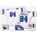 Mitchell and Ness Dallas Cowboys &84 Jay Novacek Authentic White Throwback Autographed NFL Jersey