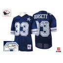 Mitchell and Ness Dallas Cowboys &33 Tony Dorsett Authentic Navy Blue 25TH Patch Throwback Autographed NFL Jersey