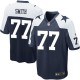 Youth Nike Dallas Cowboys &77 Tyron Smith Elite Navy Blue Throwback Alternate NFL Jersey