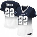 Women Nike Dallas Cowboys &22 Emmitt Smith Elite Navy/White Fadeaway NFL Jersey