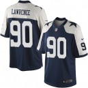 Youth Nike Dallas Cowboys &90 Demarcus Lawrence Elite Navy Blue Throwback Alternate NFL Jersey