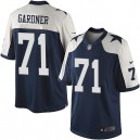 Youth Nike Dallas Cowboys &71 Ben Gardner Elite Navy Blue Throwback Alternate NFL Jersey