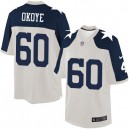 Youth Nike Dallas Cowboys &60 Amobi Okoye Elite White Throwback Alternate NFL Jersey