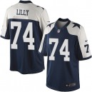Youth Nike Dallas Cowboys &74 Bob Lilly Elite Navy Blue Throwback Alternate NFL Jersey