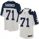 Youth Nike Dallas Cowboys &71 Ben Gardner Elite White Throwback Alternate NFL Jersey