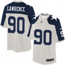 Youth Nike Dallas Cowboys &90 Demarcus Lawrence Elite White Throwback Alternate NFL Jersey