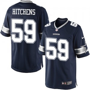 Couleur NFL maillot de l'équipe jeunesse Nike Dallas Cowboys # 59 Anthony Hitchens Élite Navy Blue