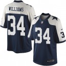 Youth Nike Dallas Cowboys &34 Ryan Williams Elite Navy Blue Throwback Alternate NFL Jersey