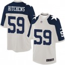 Youth Nike Dallas Cowboys &59 Anthony Hitchens Elite White Throwback Alternate NFL Jersey