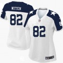 Women Nike Dallas Cowboys &82 Jason Witten Elite White Throwback Alternate NFL Jersey