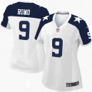 Women Nike Dallas Cowboys &9 Tony Romo Elite White Throwback Alternate NFL Jersey
