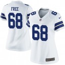 Women Nike Dallas Cowboys &68 Doug Free Elite White NFL Jersey