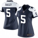 Women Nike Dallas Cowboys &5 Dan Bailey Elite Navy Blue Throwback Alternate NFL Jersey