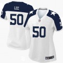 Women Nike Dallas Cowboys &50 Sean Lee Elite White Throwback Alternate NFL Jersey