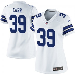 Femmes Nike Dallas Cowboys # 39 Brandon Carr Élite blanc NFL Maillot Magasin