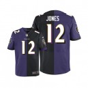 Men Nike Baltimore Ravens &12 Jacoby Jones Elite Team/Alternate Two Tone NFL Jersey