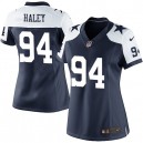 Women Nike Dallas Cowboys &94 Charles Haley Elite Navy Blue Throwback Alternate NFL Jersey