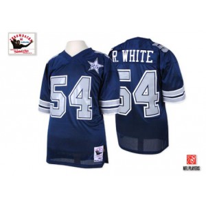 Mitchell et Ness Dallas Cowboys # 54 Randy Blanc authentique Navy bleu 25 Patch Throwback NFL Maillot Magasin