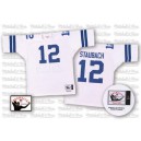 Mitchell And Ness Dallas Cowboys &12 Roger Staubach Authentic White Throwback NFL Jersey
