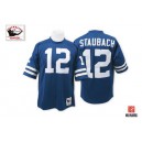 Mitchell And Ness Dallas Cowboys &12 Roger Staubach Authentic Navy Blue Throwback NFL Jersey