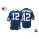 Mitchell And Ness Dallas Cowboys &12 Roger Staubach Authentic Navy Blue Throwback NFL Jersey