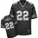 Men Reebok Dallas Cowboys &22 Emmitt Smith Authentic Black Shadow Throwback NFL Jersey