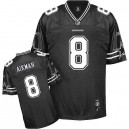 Men Reebok Dallas Cowboys &8 Troy Aikman Authentic Black Shadow Throwback NFL Jersey