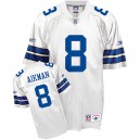 Men Reebok Dallas Cowboys &8 Troy Aikman Authentic White Throwback NFL Jersey