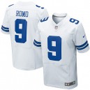 Men Nike Dallas Cowboys &9 Tony Romo Elite White NFL Jersey