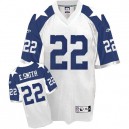 Men Reebok Dallas Cowboys &22 Emmitt Smith Authentic White Thanksgiving Throwback NFL Jersey