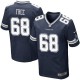 Men Nike Dallas Cowboys &68 Doug Free Elite Navy Blue Team Color NFL Jersey