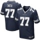 Men Nike Dallas Cowboys &77 Tyron Smith Elite Navy Blue Team Color NFL Jersey
