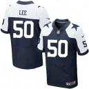 Men Nike Dallas Cowboys &50 Sean Lee Elite Navy Blue Throwback Alternate NFL Jersey