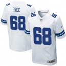 Men Nike Dallas Cowboys &68 Doug Free Elite White NFL Jersey