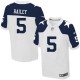 Men Nike Dallas Cowboys &5 Dan Bailey Elite White Throwback Alternate NFL Jersey