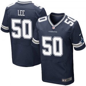 Hommes Nike Dallas Cowboys # 50 Sean Lee Élite bleu marine équipe NFL Maillot Magasin de couleur