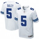 Men Nike Dallas Cowboys &5 Dan Bailey Elite White NFL Jersey