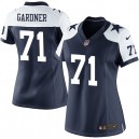 Women Nike Dallas Cowboys &71 Ben Gardner Elite Navy Blue Throwback Alternate NFL Jersey