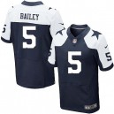 Men Nike Dallas Cowboys &5 Dan Bailey Elite Navy Blue Throwback Alternate NFL Jersey