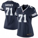 Women Nike Dallas Cowboys &71 Ben Gardner Elite Navy Blue Team Color NFL Jersey