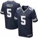 Men Nike Dallas Cowboys &5 Dan Bailey Elite Navy Blue Team Color NFL Jersey