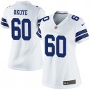 Women Nike Dallas Cowboys &60 Amobi Okoye Elite White NFL Jersey