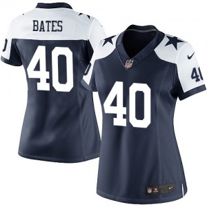 Femmes Nike Dallas Cowboys # 40 Bill Bates élite bleu marine Throwback alternent NFL Maillot Magasin