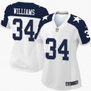 Women Nike Dallas Cowboys &34 Ryan Williams Elite White Throwback Alternate NFL Jersey