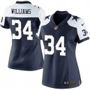 Women Nike Dallas Cowboys &34 Ryan Williams Elite Navy Blue Throwback Alternate NFL Jersey