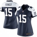 Women Nike Dallas Cowboys &15 Devin Street Elite Navy Blue Throwback Alternate NFL Jersey