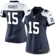 Women Nike Dallas Cowboys &15 Devin Street Elite Navy Blue Throwback Alternate NFL Jersey
